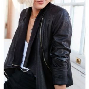 Urban Outfitters Edgy Vegan Suede Moto Jacket